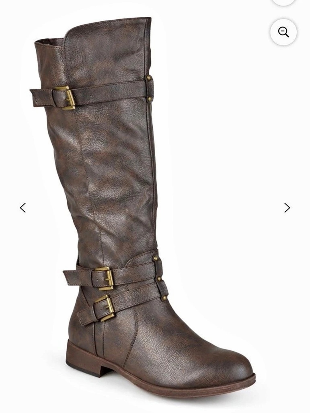 Journee Collection Bite Wide Calf Brown Riding Boots Women’s 8.5